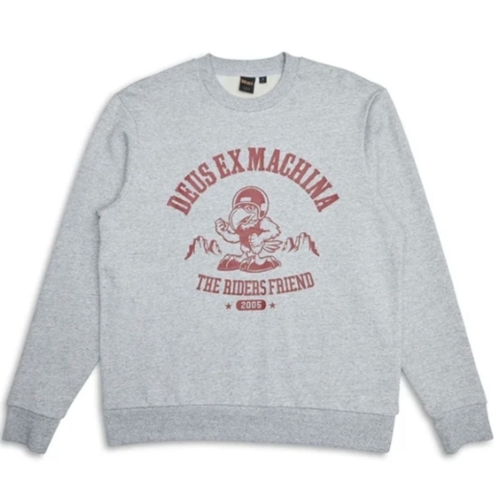 Deus U Crewneck Grey Marle Sweatshirt